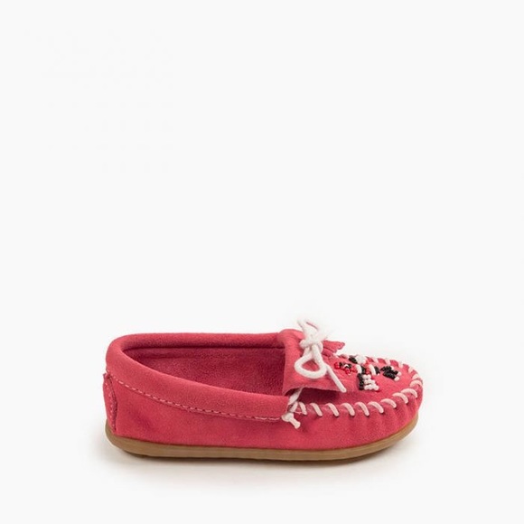 MINNETONKA Moccasins in Hot Pink Suede - Picture 7 of 8